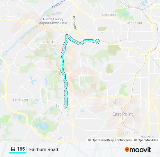 165 Bus Line Map