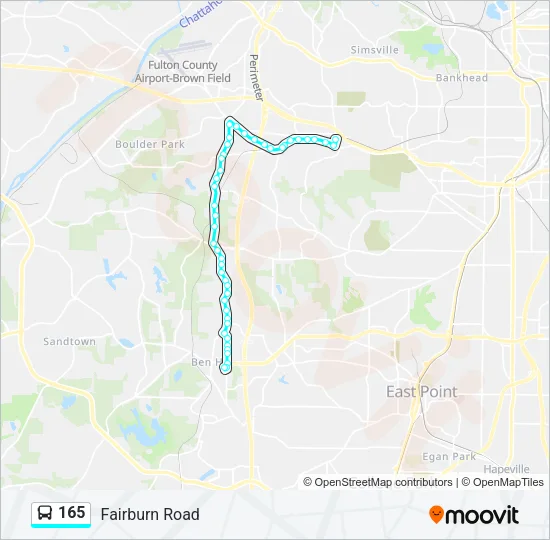 165 Bus Line Map