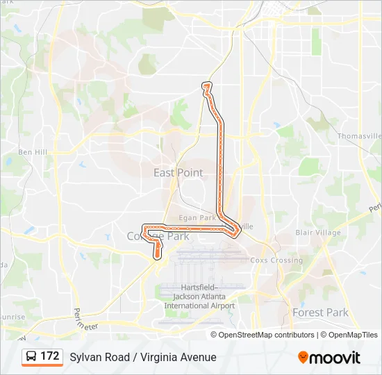 172 Bus Line Map