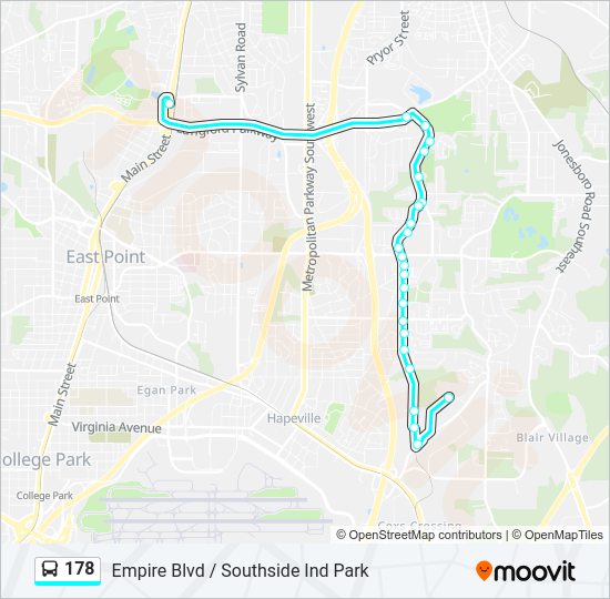 178 bus Line Map