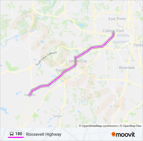 180 Bus Line Map