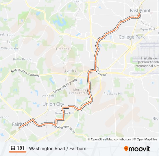 181 Bus Line Map