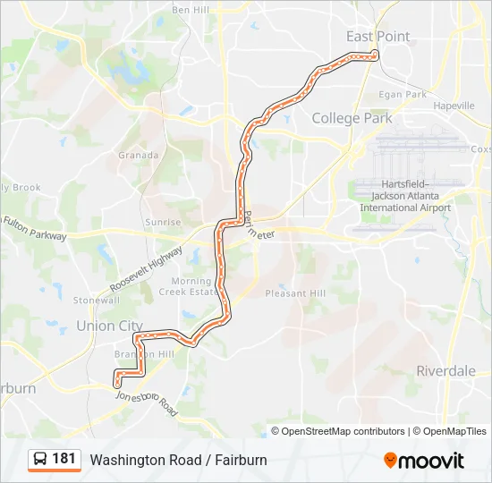 181 Bus Line Map