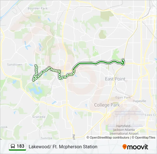 183 Bus Line Map