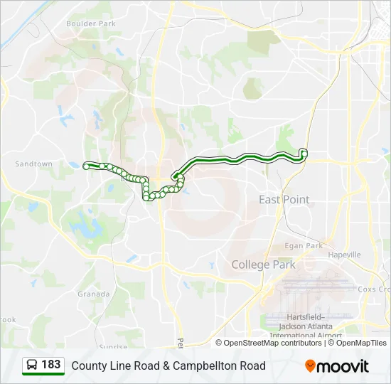 183 Bus Line Map