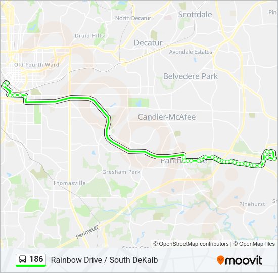 186 Bus Line Map