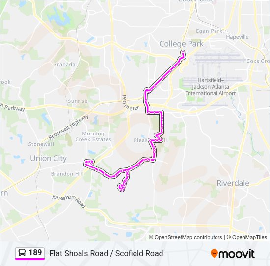 189 Bus Line Map