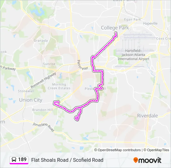 189 Bus Line Map
