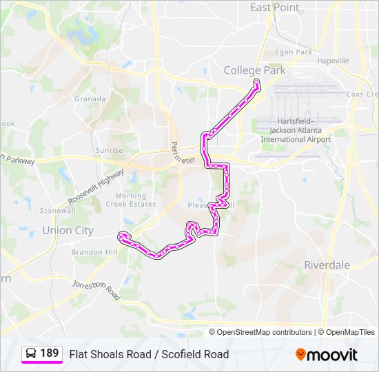 189 Bus Line Map