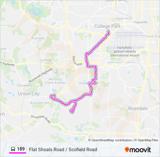 189 Route Schedules, Stops & Maps College Park Station Via Kimberly