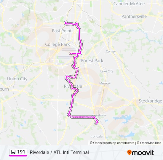 191 Bus Line Map