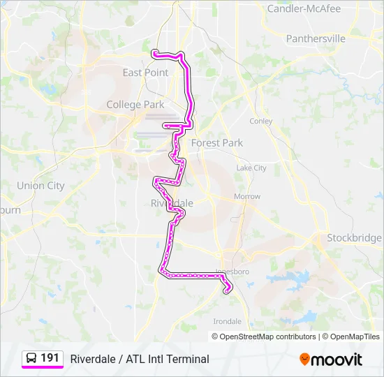 191 Bus Line Map