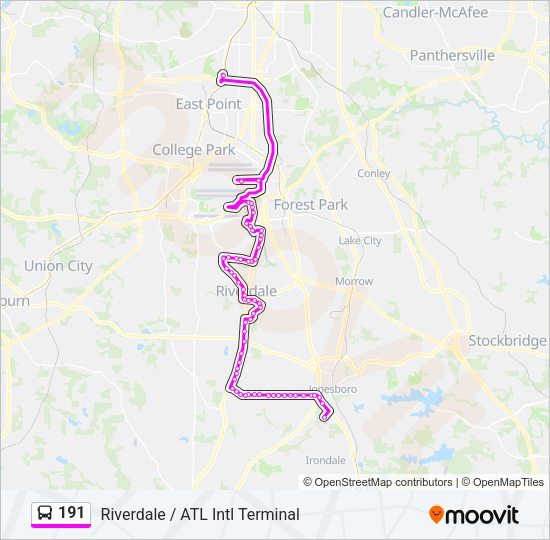 191 Bus Line Map