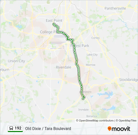 192 Bus Line Map