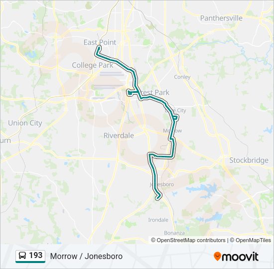 193 Bus Line Map