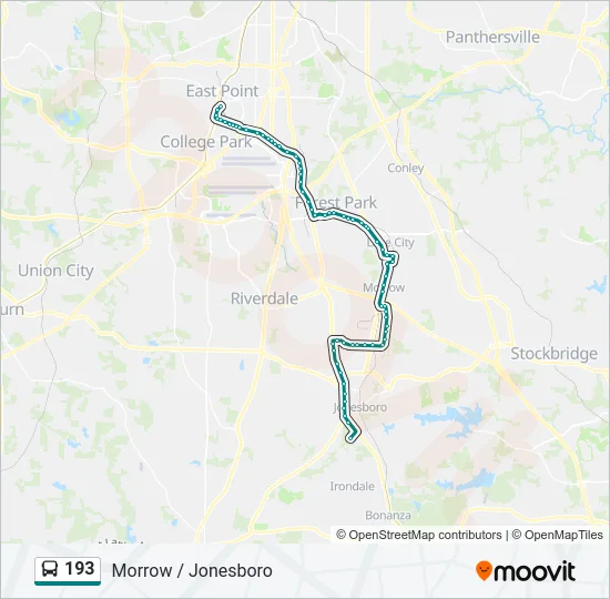 193 Bus Line Map