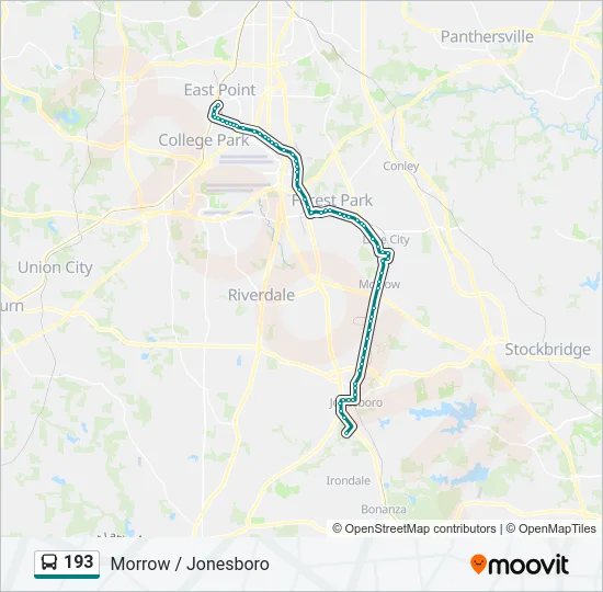 193 Bus Line Map
