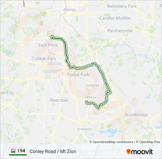 194 Bus Line Map