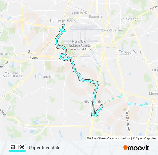 196 Bus Line Map