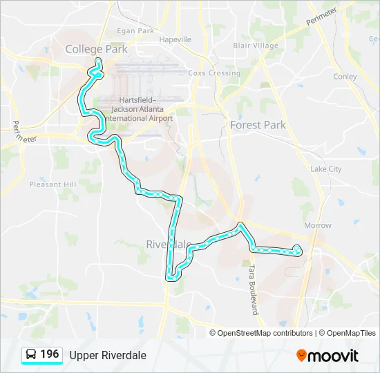 196 Bus Line Map