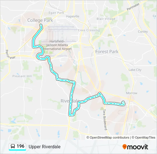 196 Bus Line Map