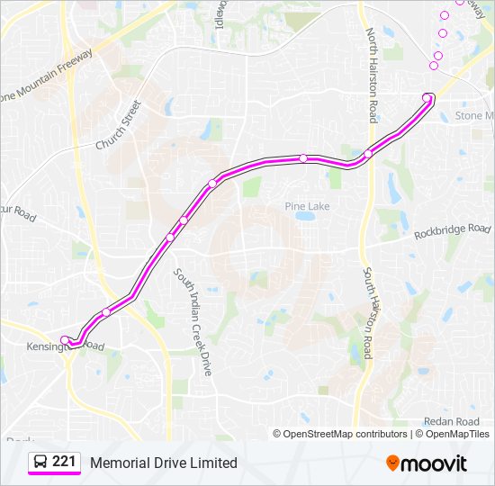 221 Bus Line Map