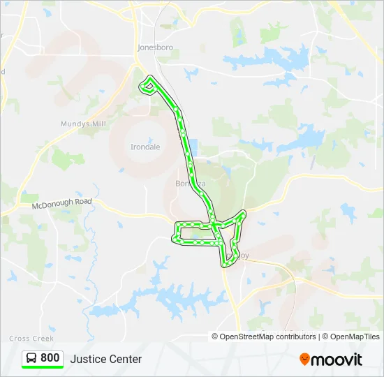 800 Bus Line Map