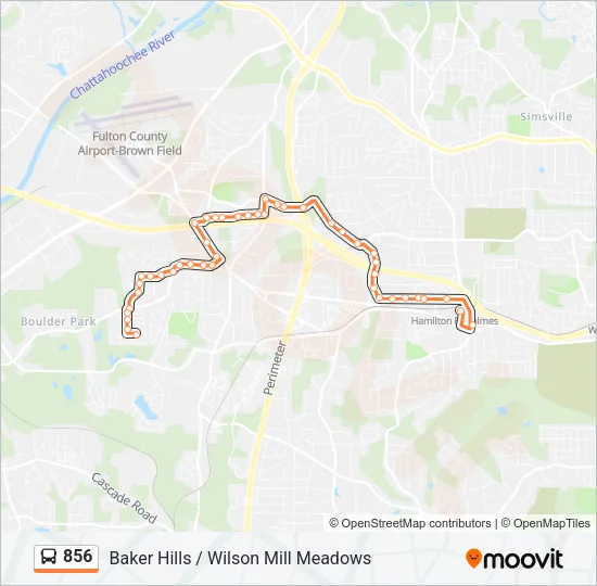 856 Bus Line Map