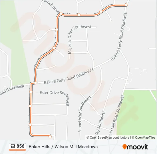 856 Bus Line Map