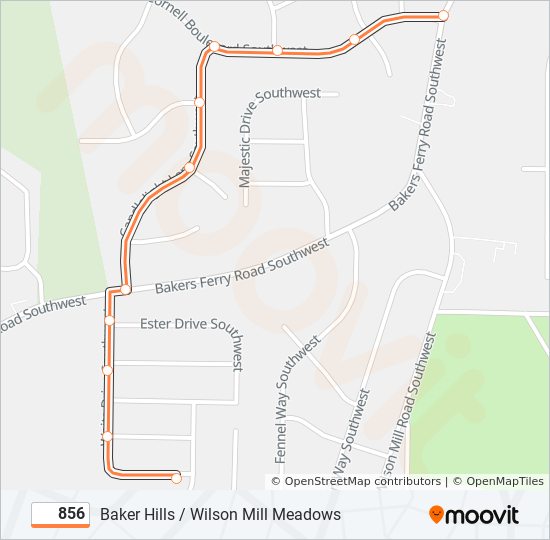 856 Route: Schedules, Stops & Maps - Wilson Mill Meadows (Updated)