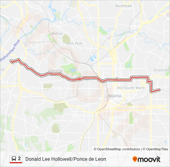 2 Bus Line Map