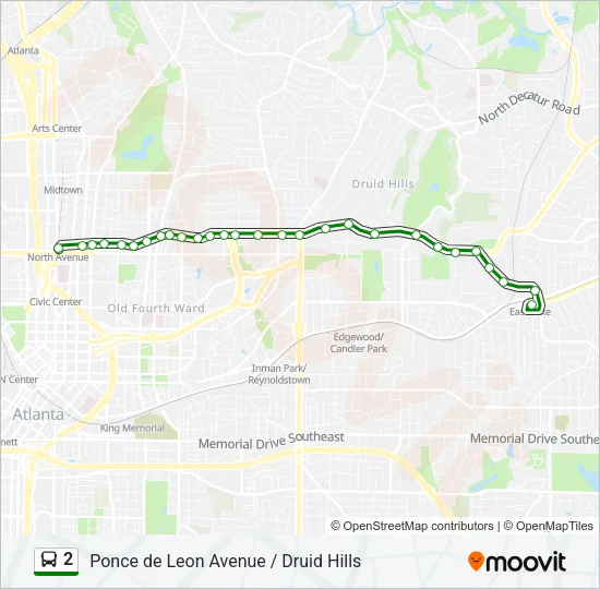 2 Bus Line Map