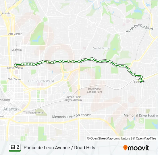 2 Bus Line Map