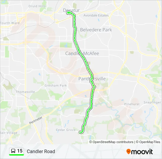 15 Bus Line Map