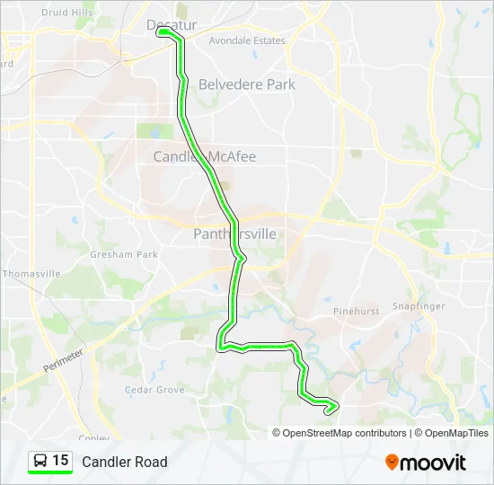 15 Bus Line Map