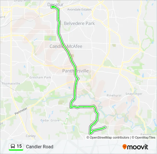 15 Bus Line Map
