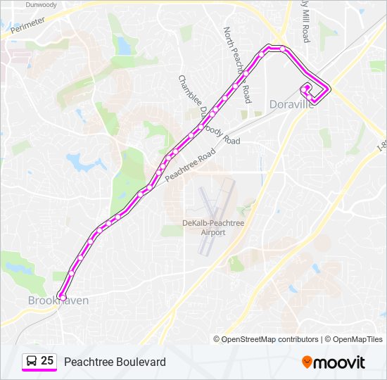 bak efficiëntie Kast 25 Route: Schedules, Stops & Maps - Peachtree Ind Brookhaven Stn (Updated)