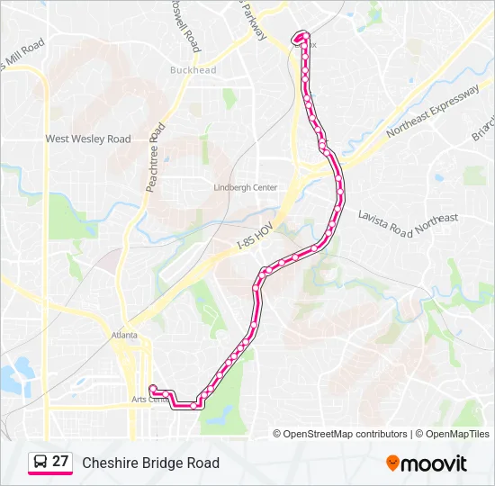 27 Bus Line Map