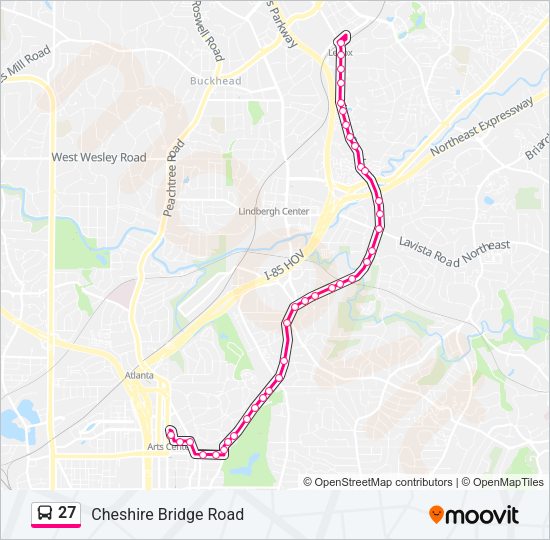 27 Bus Line Map