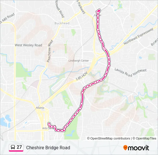27 Bus Line Map