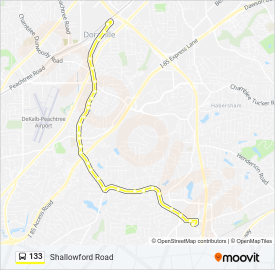 133 Bus Line Map