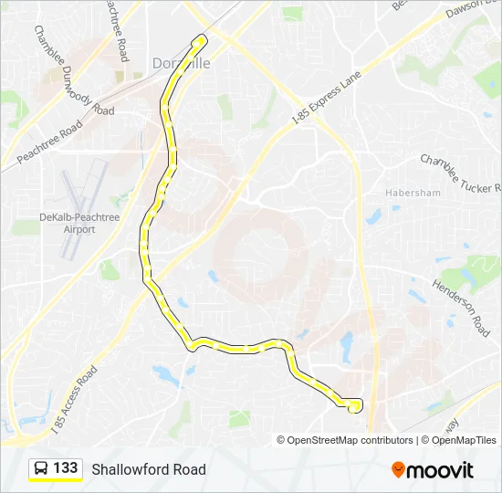 133 Bus Line Map