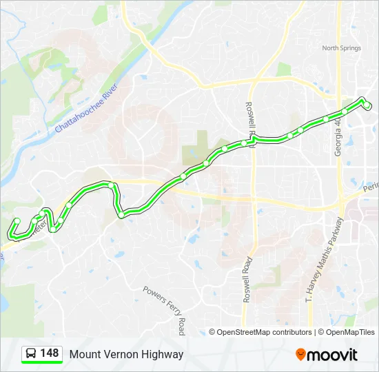 148 Bus Line Map