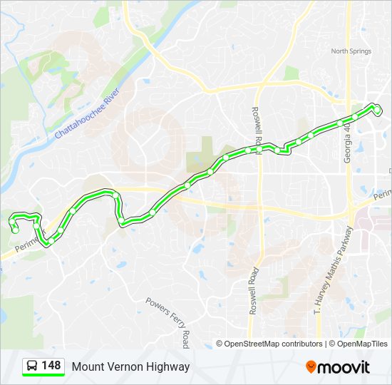 148 Bus Line Map