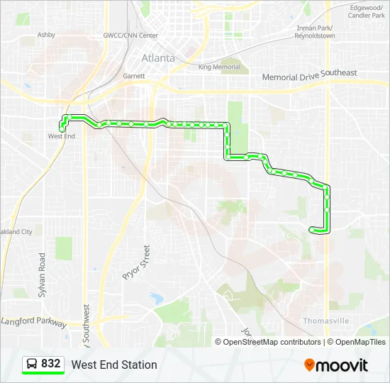 832 Bus Line Map