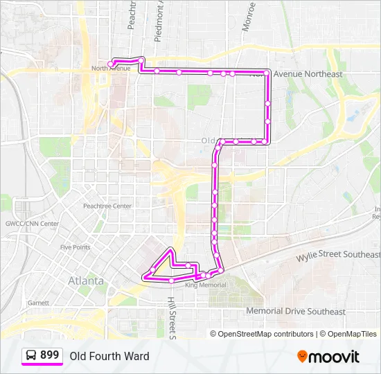 899 Bus Line Map
