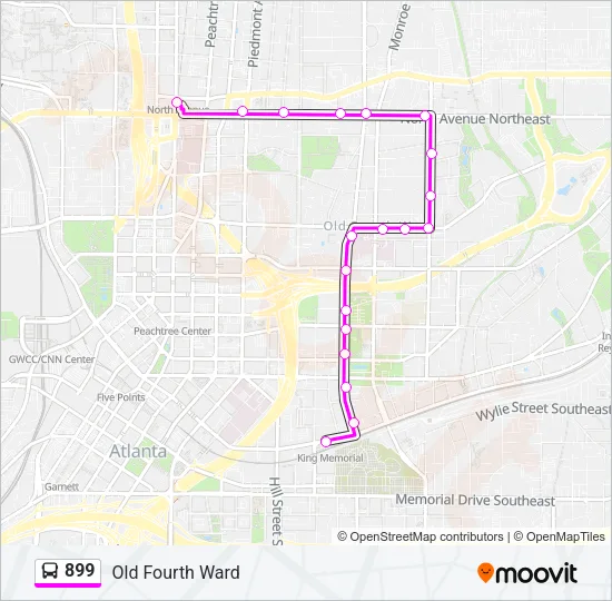899 Bus Line Map