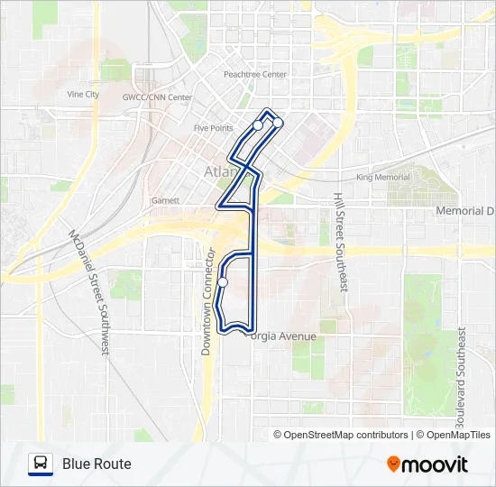 GSU BLUE SHUTTLE Bus Line Map