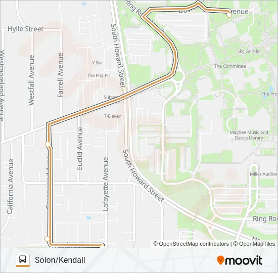 21 Bus Line Map