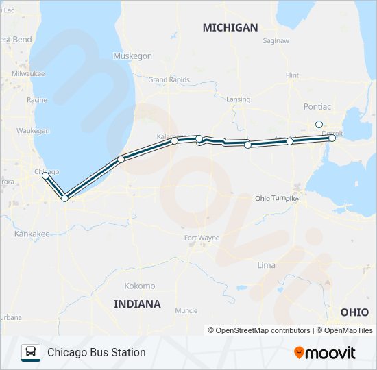 GREYHOUND US0160 bus Line Map